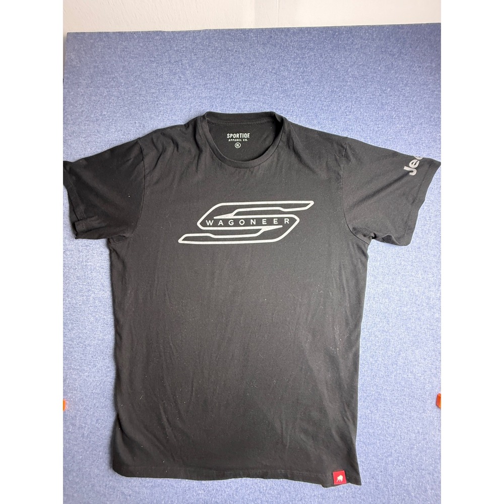 Sportiqe Jeep Wagoneer T-Shirt Mens XL Black Graphic Short Sleeve Crewneck 0128